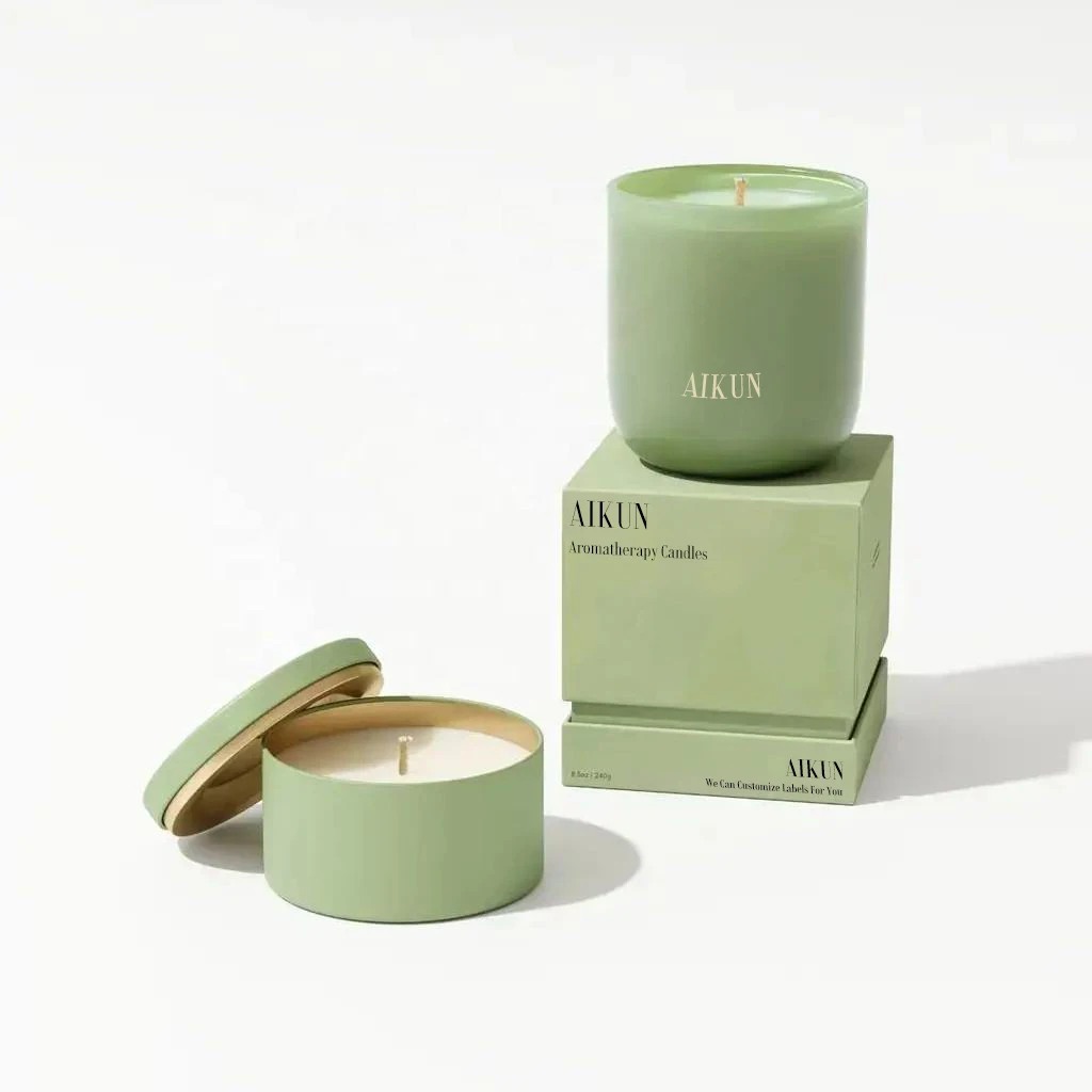 AIKUN Multiple Luxury Packaging Smell Eliminator Candles Scented Unique Wholesale Fruit Fig Scented Candle Bulk