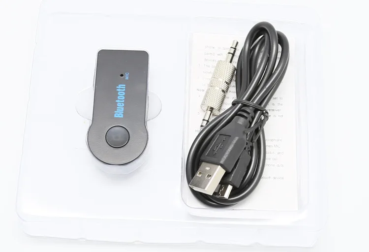 Wireless 3.5mm Stereo Music 5.0 Radio Adapter Aux Usb Bt Hands-free Kit For Cars