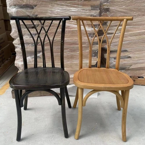 solid wood tulip fire work back chair