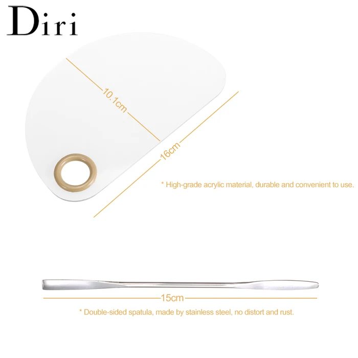 Professional Stainless Steel Cosmetic Makeup Mixing Palette with Spatula