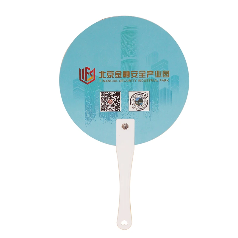 Summer hot-selling advertising gifts custom design Nail handle PP fan