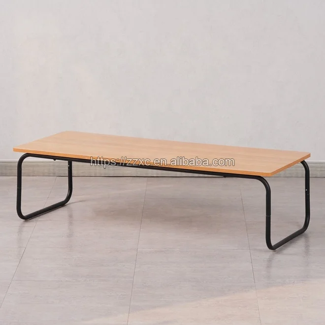 Korean-style Simple Low Height Long Coffee Table With Metal Legs