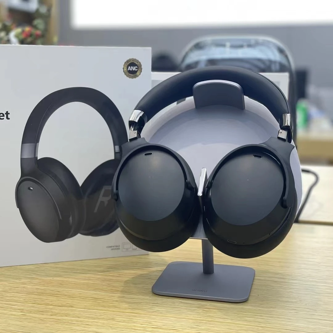 OEM Custom Logo Loud Sound High Quality Best Earphones Audifonos-BT  Wireless Active Noise Cancelling ANC Headphones