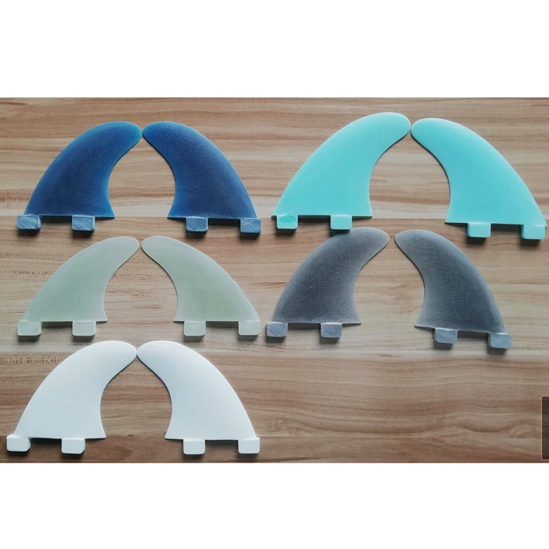 Waterplay Surfing Fiberglass Surfboard Side Fins Longboard Wakeboard Small Twin Tab / Single Tab Twin Fins