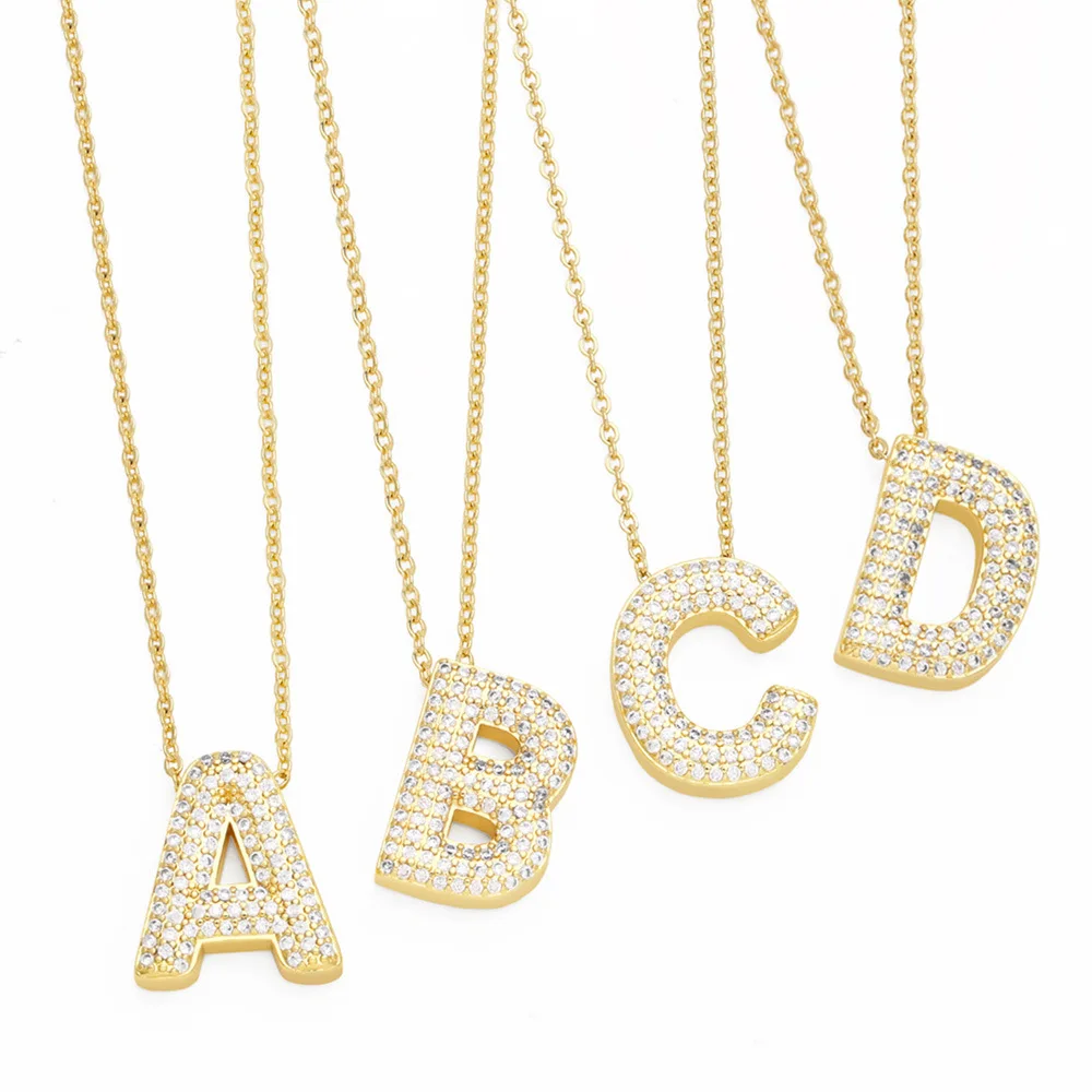 Stylish simple Letter Necklace accessories 26 English letter necklace collarbone