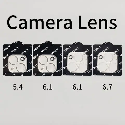 High aluminum 3D Camera Protector For iPhone 14 13 12 11 Camera Lens Protector Tempered Glass Screen Protector
