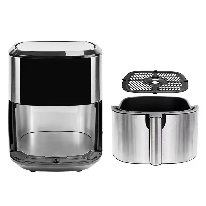 7L 8L Dual Heater No Oil Fast Cooking 2 Heating Deep Oven Stainless Steel Liner Smart Front 8-key Touch Screen Control Air Fryer