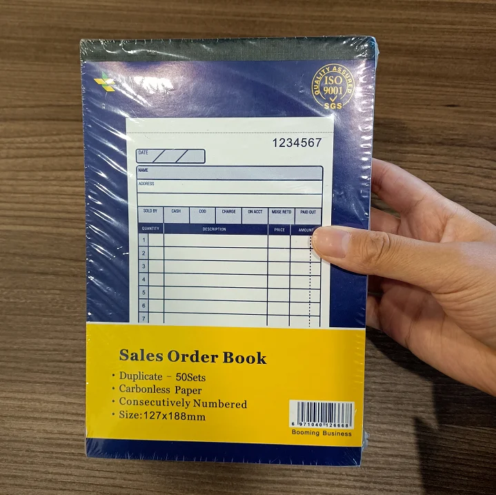 China factory paper paperboard print receipt invoice book custom logo ncr carbonless rent receipt bill book