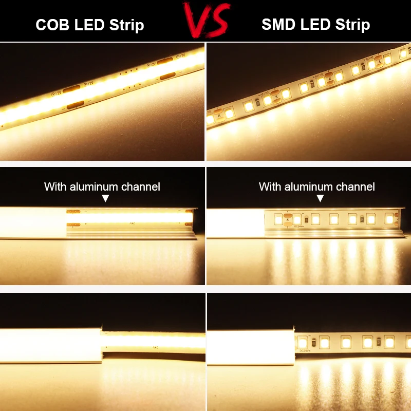 Warm White Super Bright CE Flexible Suppliers 320 Led Smart Rgb 12v 24v Rgbic Outdoor Waterproof Cob Led Strip Light