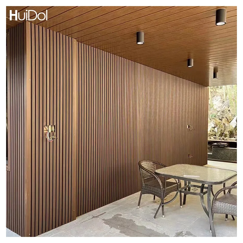 PVC Co-extrusion Panels Waterproof UV-resistant Exterior WPC Wall Panel Outdoor WPCWall Cladding