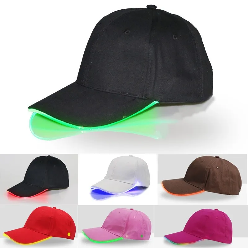 Hot Sales LED Light Flash Headlight Baseball Cap Fashion LED Lighted Glow Club Party Travel Running Luminous Baseball Cap