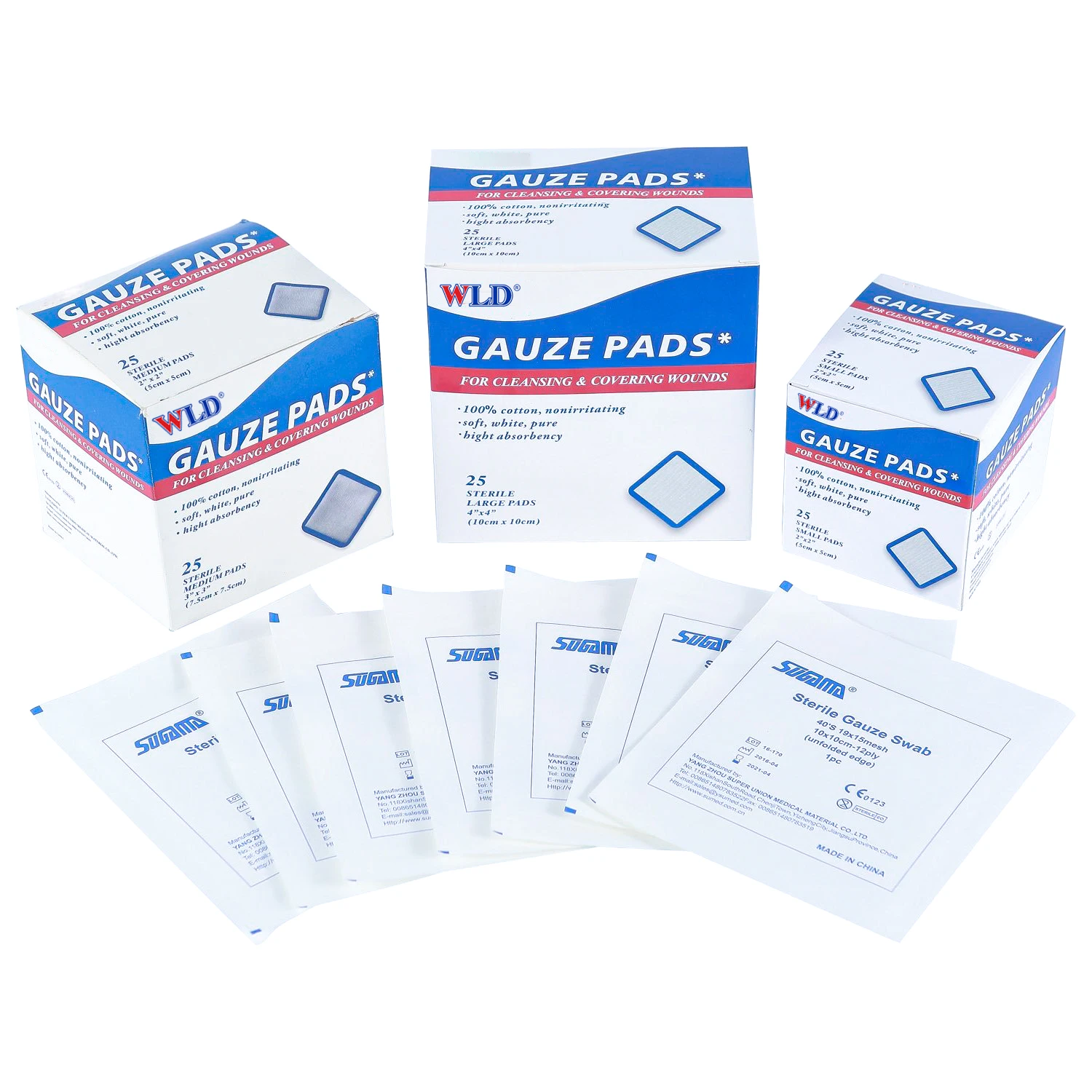 Sterile Gauze Compress Sponge Disposable Medical Surgical Absorbent Gauze Swabs 10*10