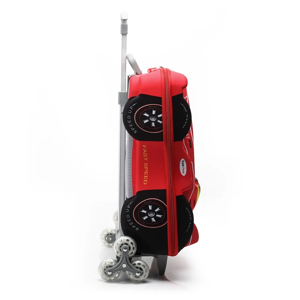 Kids cars Travel Luggage 3D stereo Climb stairs Pull rod box cartoon child pencil box children COOL school suitcase Boarding box