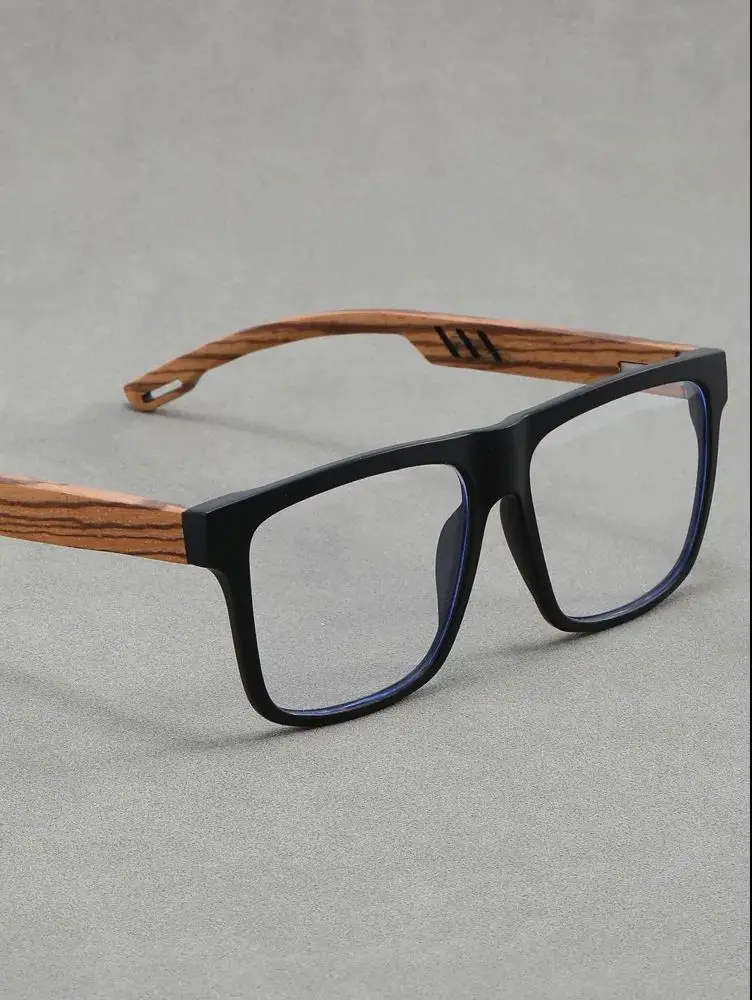 Wholesale Custom Logo Square Frame Bamboo Polarized Lens Wood Wooden Anti Blue Light Glasses Frames For Men And Women