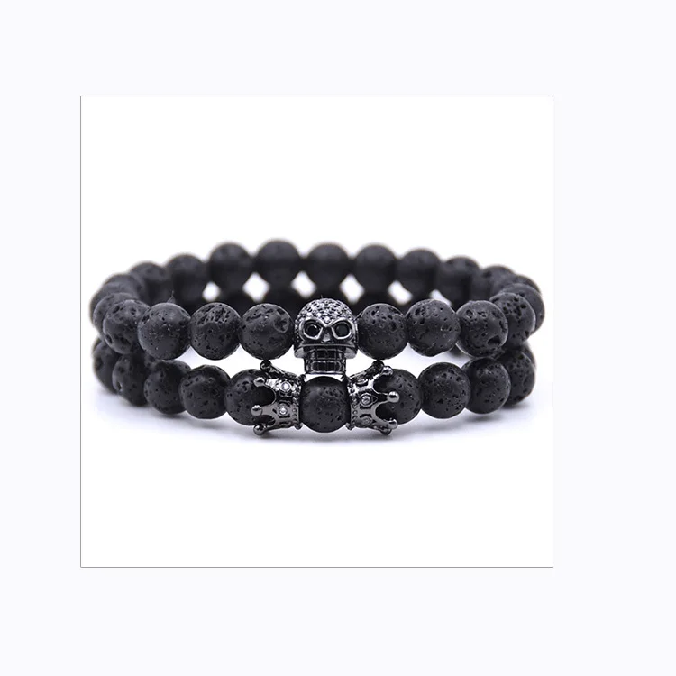 Cubic Zircon Beads  Skull Head Red Eye Beads  Bracelet Accessories  Necklace Beads  Earrings Material Charms For Jewelry Making