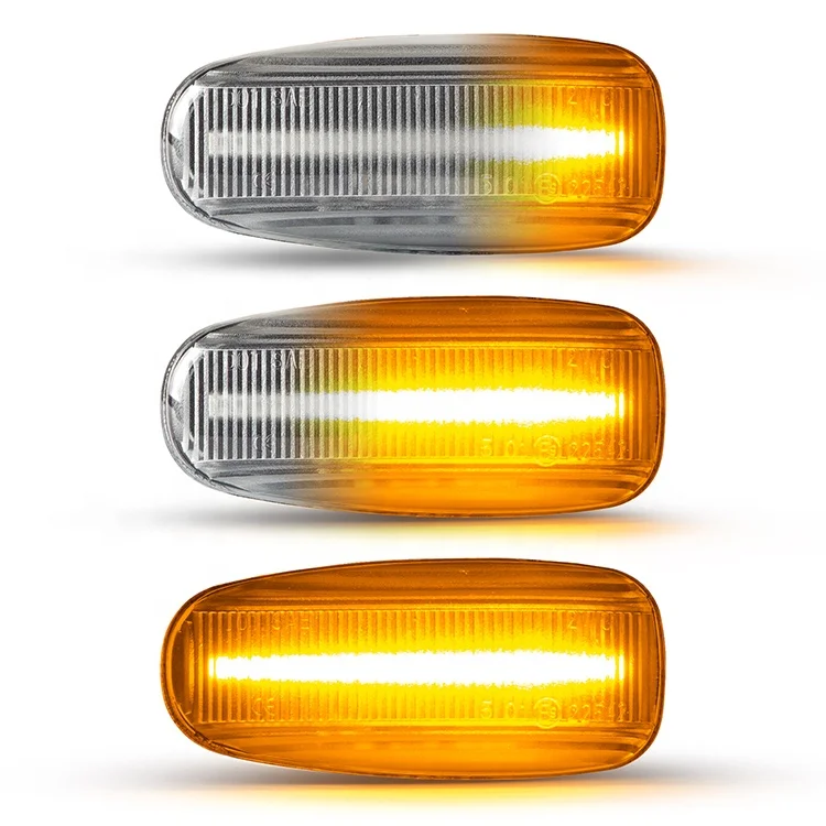 Clear Dynamic/Sequential led side marker for Mercedes-BENZ E-Class W210/C-Class W202/CLK-Class W208/SLK-Class R170/Vito W638