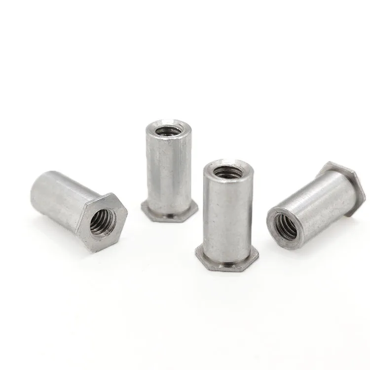 Hot Sale Aluminum Through-Hole Threaded Fastener Self Clinching Rivet Standoff  Riveted Stud