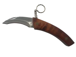 good quality wooden handle Outdoor Camping Mushroom picking Foraging Folding knife with brush