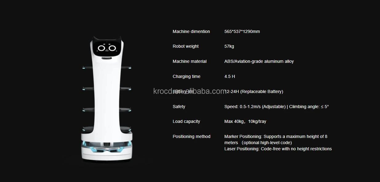 Smart  Food Delivery Robot Popular well-loved Restaurant Robot Restaurant