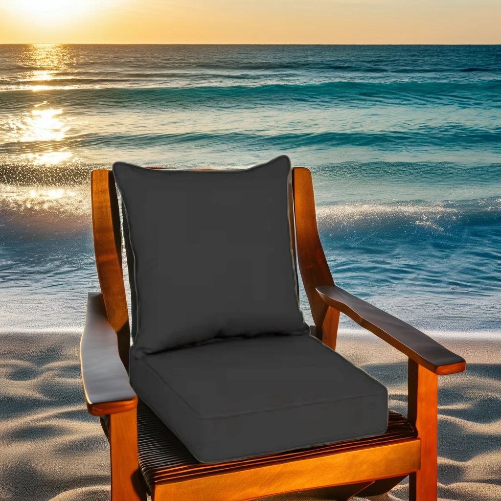 Customized 24*24*4in Memory Foam Lumbar Pillow Seat Cushions Washable Outdoor Recliner Chair Cushions Garden Patio