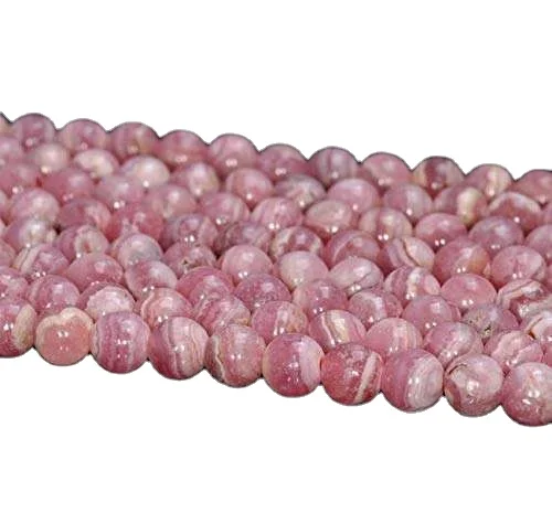 Argentina Rhodochrosite Gemstone Grade AA Red Round Loose Beads
