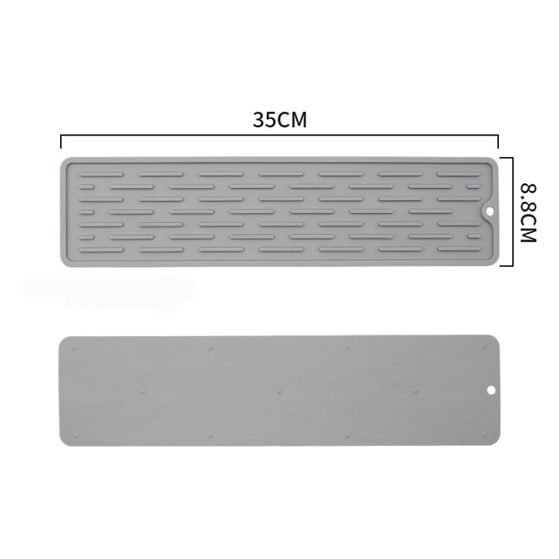 Non-slip Kitchen Easy To Clean Silicone Drain Mat Silicone Dish Drying Drain Pad  for Countertop
