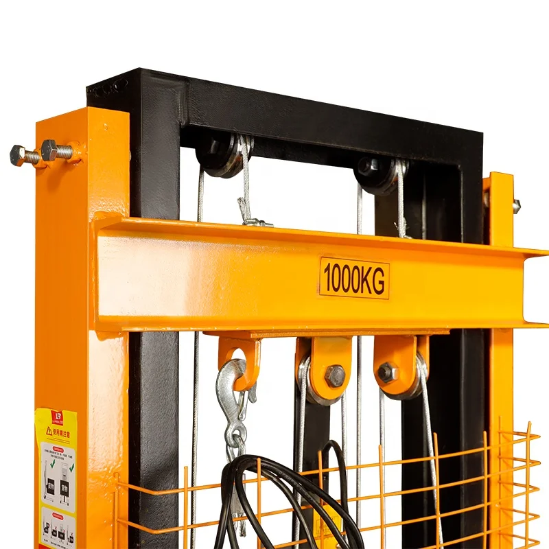 Large Capacity China Adjustable Forks Compact Pallet Stacker Manual Pallet Truck Stacker