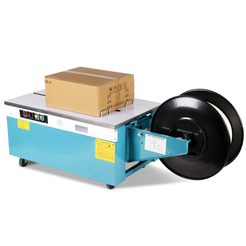 China Brand low table pp portable strapping machine polypropylene plastic machines
