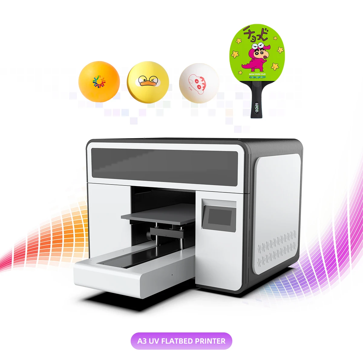 factory A3 297*420mm UV mini inkjet printer for phone case bottle ball souvenirs metal badge sticker for small business
