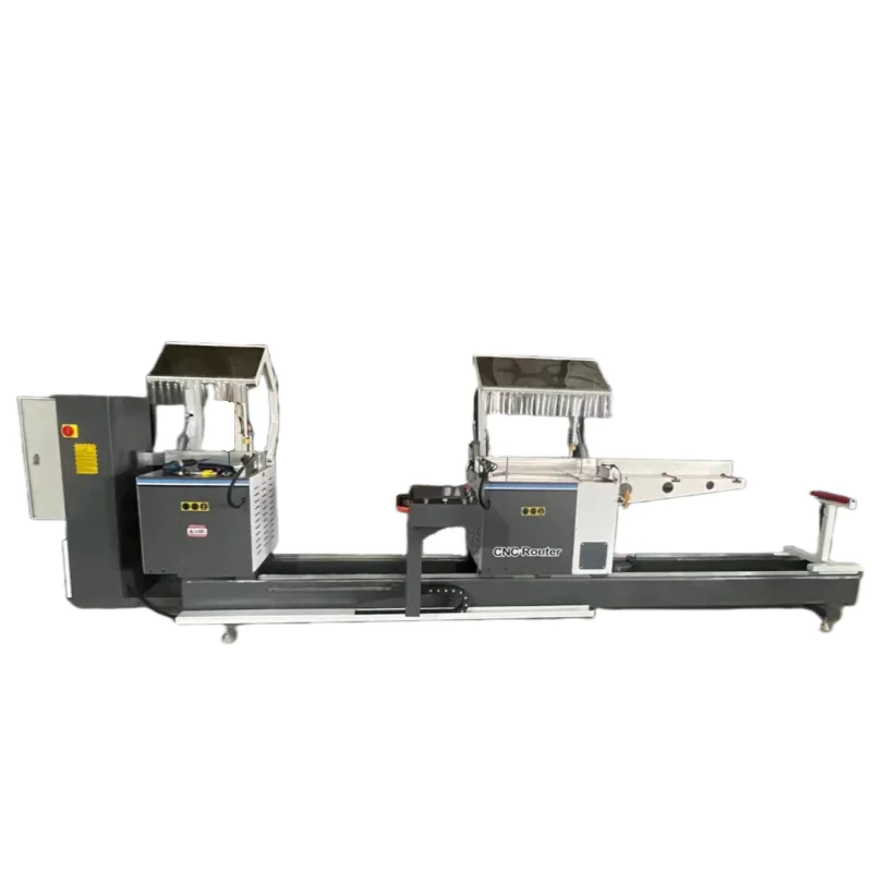 Automatic CNC Double Head Mitre Saw Cutting Machine HJN5A-450*3900 Used UPVC Aluminium Window Frame Cutting New Motor PLC