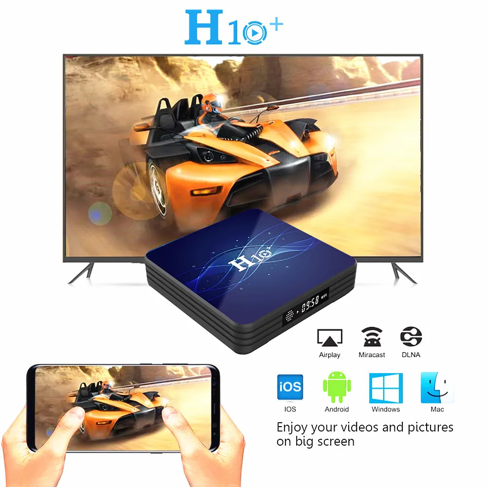 
Cheapest Factory Android 9.0 Smart Tv Box H10+ Hi3798 2G 16G Tv Box Hot Selling Media Player Set Top Box Stb H10 Plus 