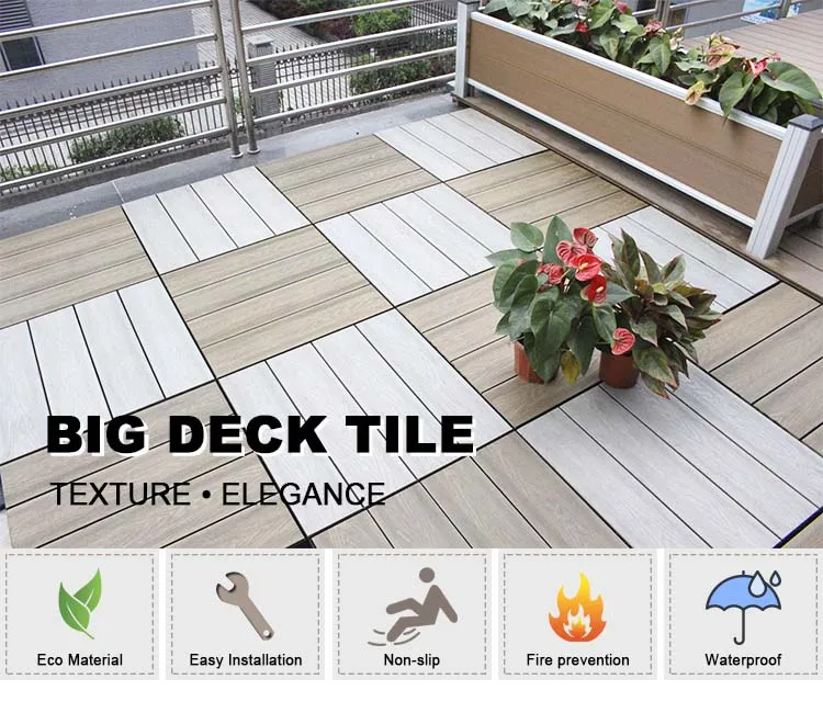 Zipdeck Heat Insulation Plastic Tile Backyard On Grass Interlocking Composite Deck Tiles