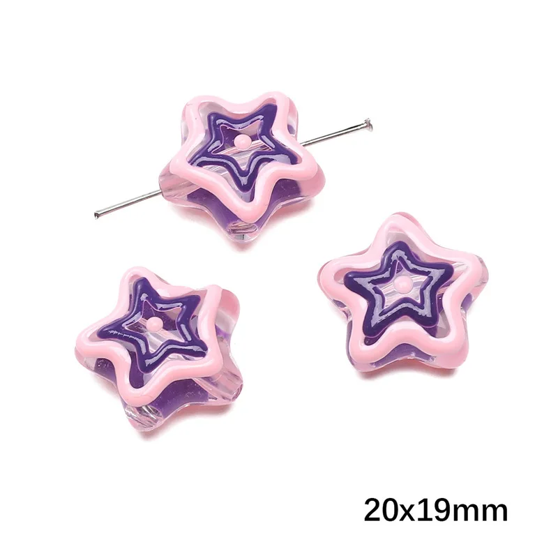 Hand painted beads wholesale new design colorful color system acrylic beads for phone chain making