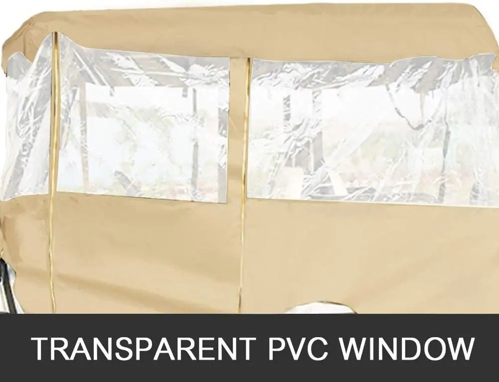 210D Waterproof Driving Golf Cart Enclosure with Window for Club Car Yamaha Cart
