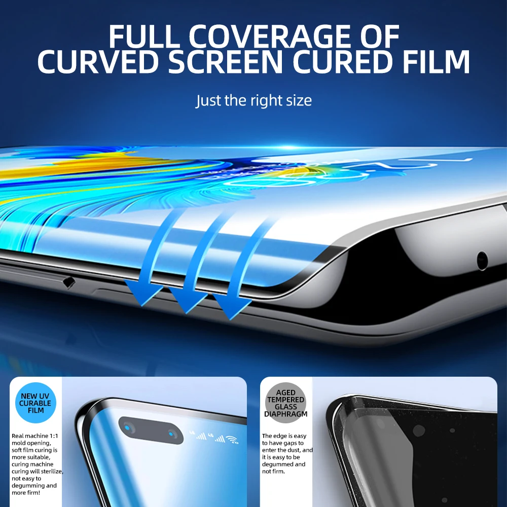 Explosion-Proof Uv Light Nano Liquid Screen Protective Film Hd Soft Uv Curing Glass Film For Hydrogel Machine