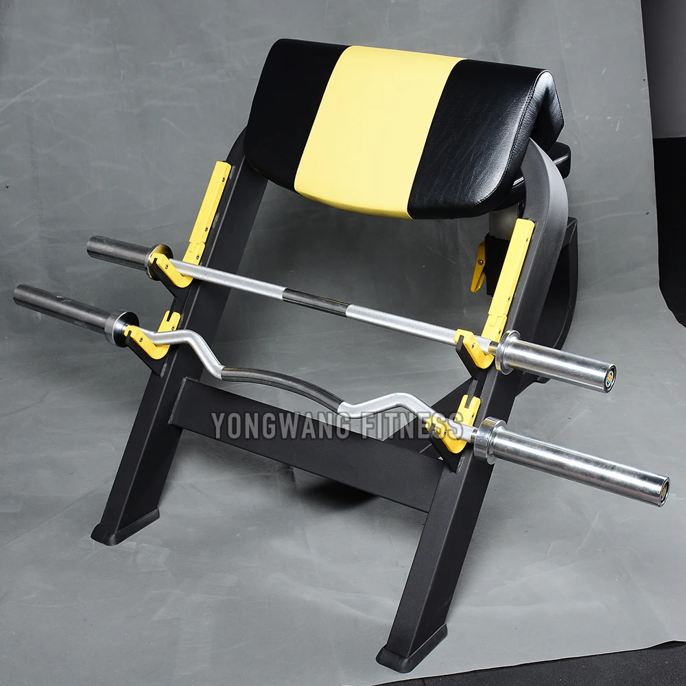 Yongwang fitness factory price weight lifting biceps curl seated preacher curl machine