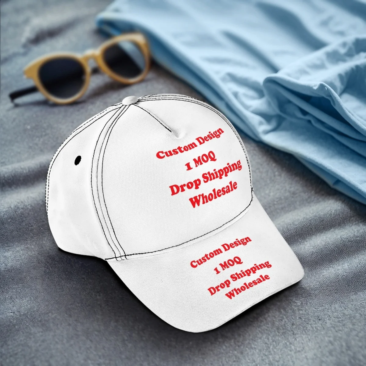 Fully Printed Custom Outdoor Sports Unisex Polyester Peaked Cap Print On Demand Casual Soft Top Sun Visor Baseball Cap