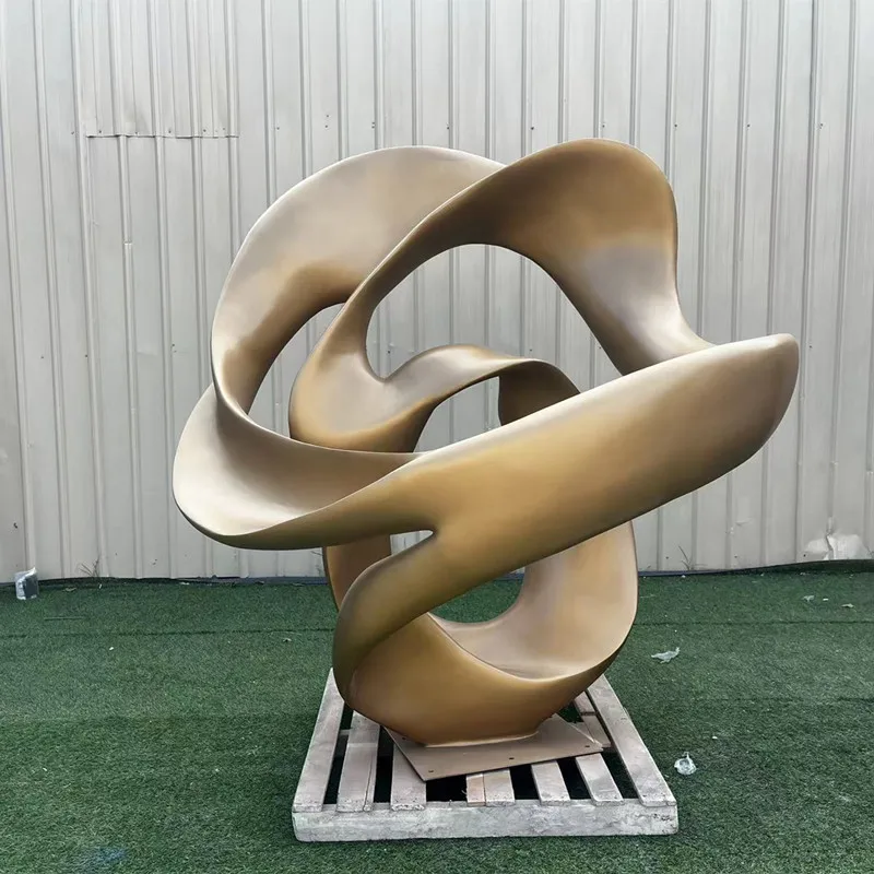 Hall metal abstract statue modern and abstract sculptures large stainless steel sculpture