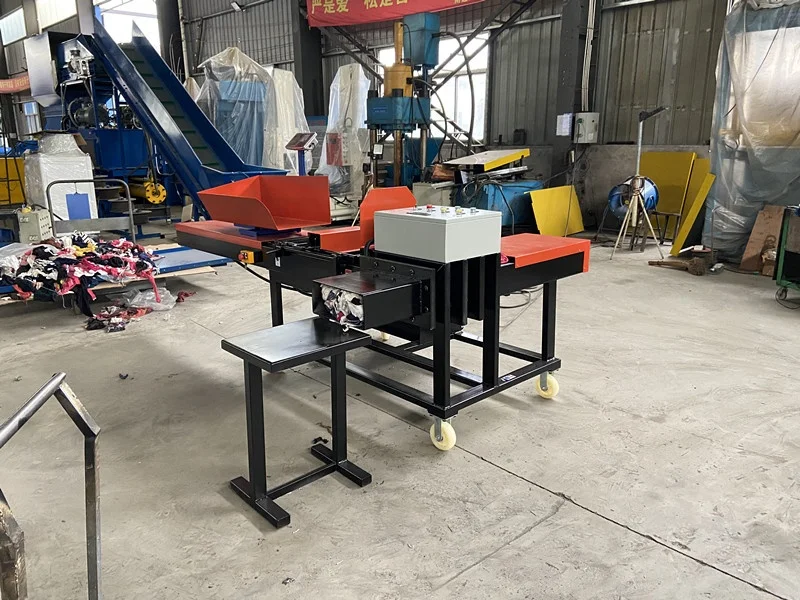 hydraulic rag wipers bagging baling machine rags press baler machinery with scale