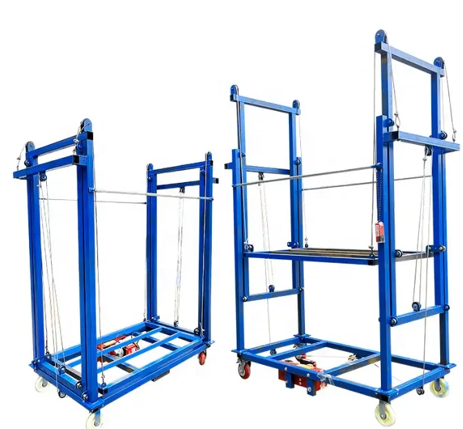 2-5 Meters Mobile Scaffolding Lifter Aerial Work Platform Electric Lifting Ladder Scaffolding  For Construction