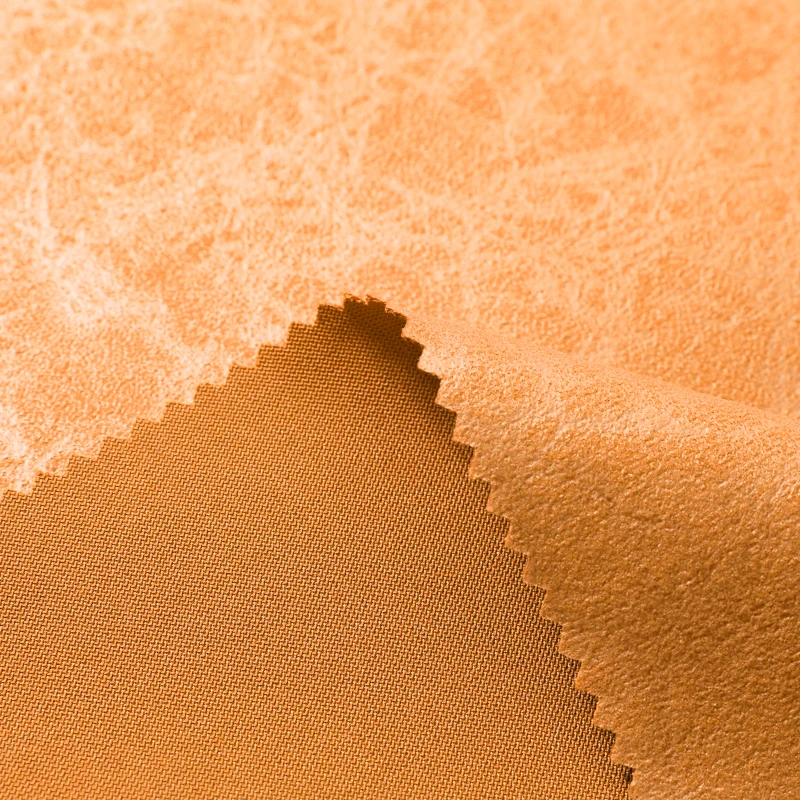 Hot popular Polyester knitted artificial suede fabric Leather fabric for cloth