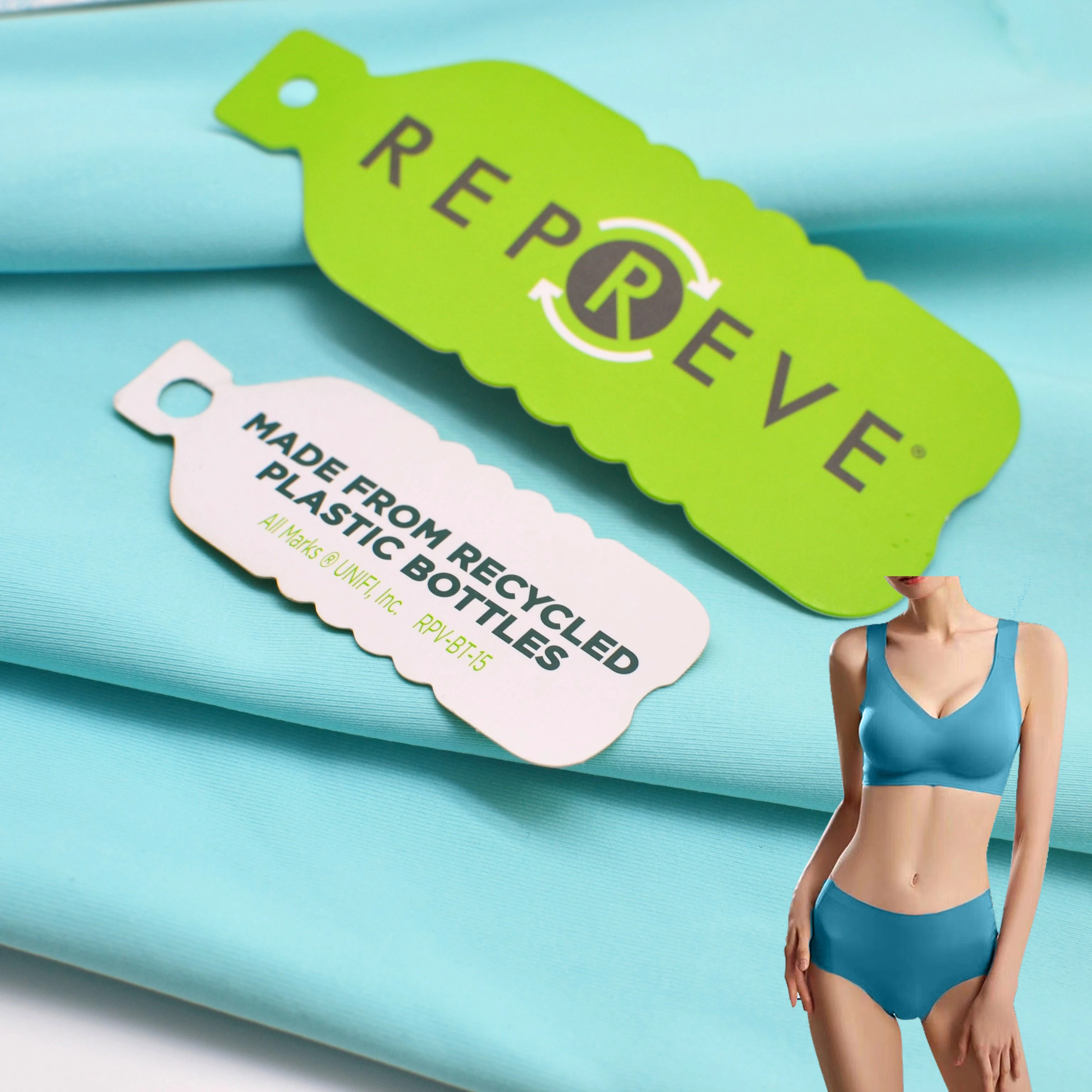 High quality GRS standard sustainable  plastic fabric for swimwear 80% recycled nylon 20%spandex fabric