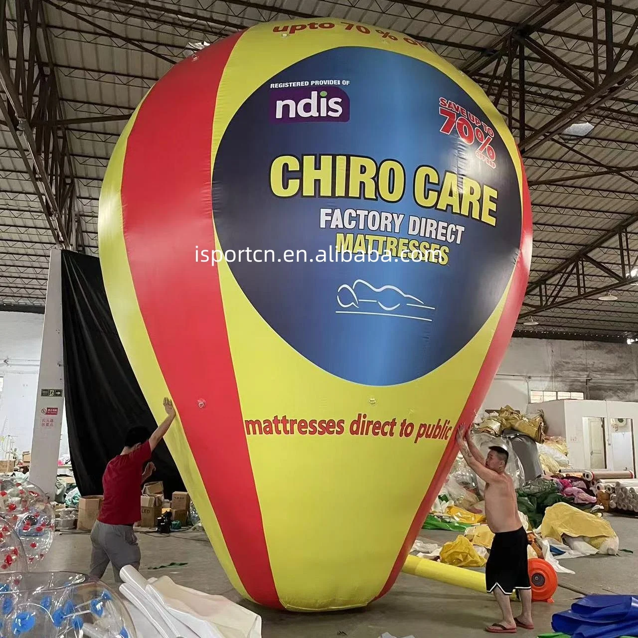 Cheap Inflatable Ground Balloon advertising Remax rooftop Advertising with LOGO and Banner