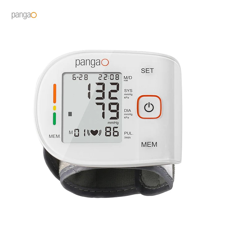 Pangao Factory CE Approved BP Machine Medical Hematomanometer Wrist Digital Blood Pressure Monitor Gauge