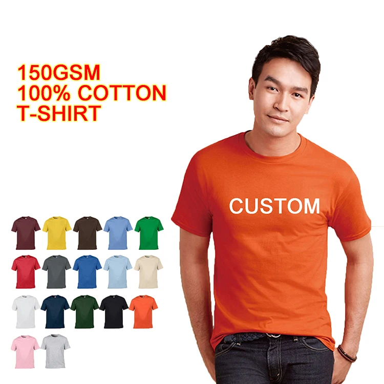 150G Custom Designer Plus Size Women Tee Blank Round Neck Tshirt Short Sleeve Men T Shirt Wholesale Cheap T-Shirt