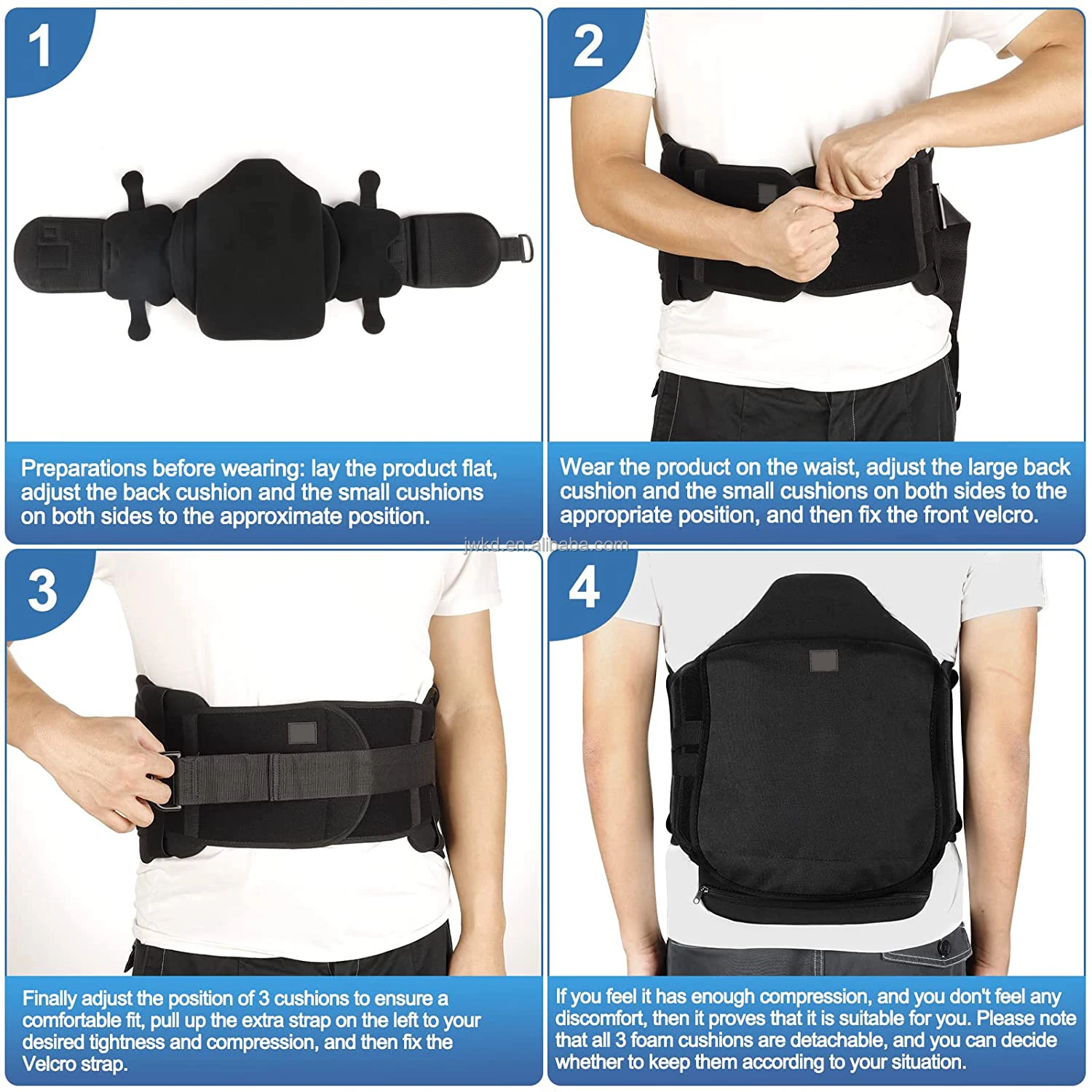 OEM ODM Orthopedic Equipment Strong Traction LSO One Size Lumbar Back Brace Orthosis Protector for Instability