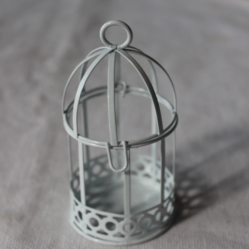 Рождественские пасхальные украшения мини декоративная металлическая проволочная клетка для птиц коробка для конфет