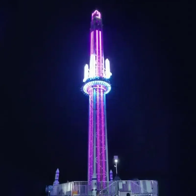Jumping park thrilling rotate free fall drop tower drop tower amusement rides for sale entertainment equipment jumping
