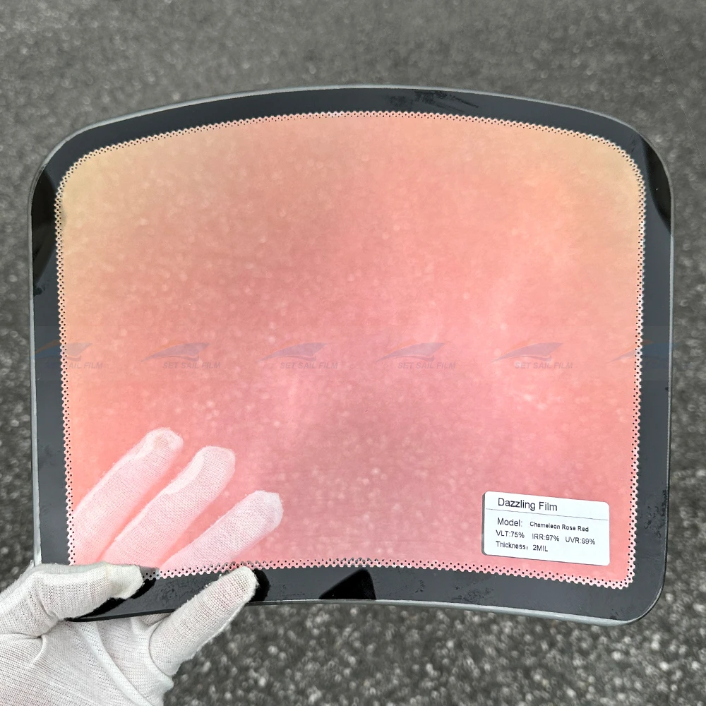Chameleon Rose Red High Definition Window Tint Film High Insulation Windshield Tint Chameleon Tint Film For Car Window