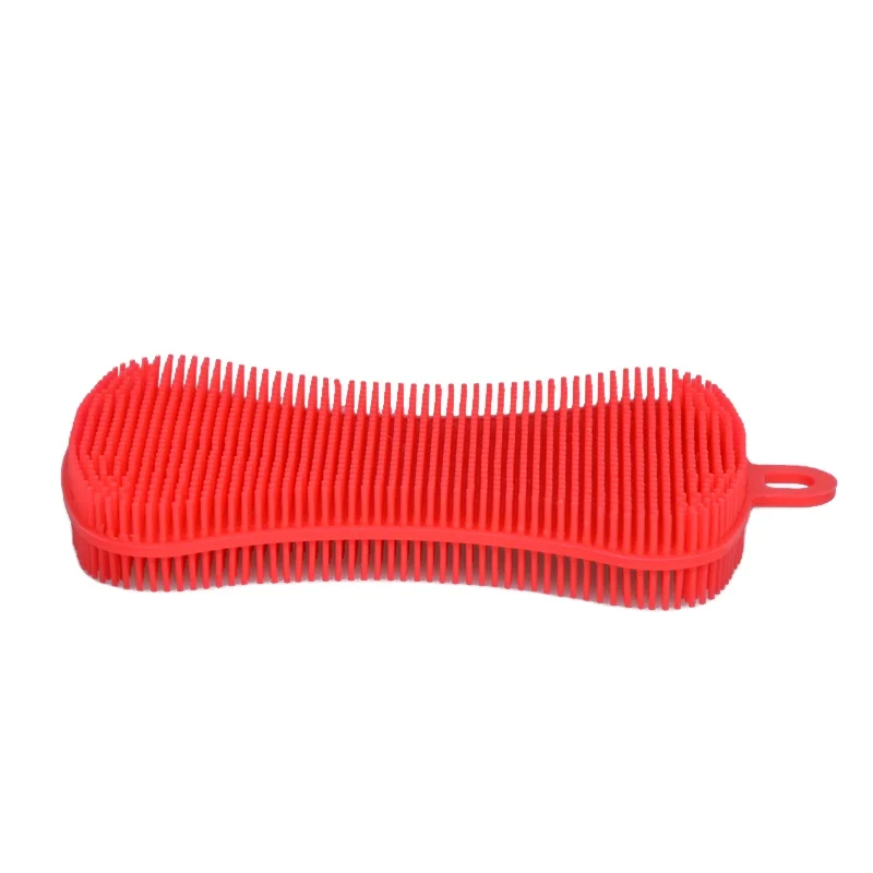 Factory scourcing pad scrubber Silicone Kitchen Cleaning washing tools Sponge Brush for dish bowl pot pan cup